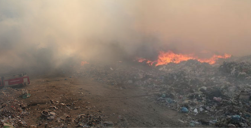 Çöplük Yangını Hayatı Olumsuz Etkiledi